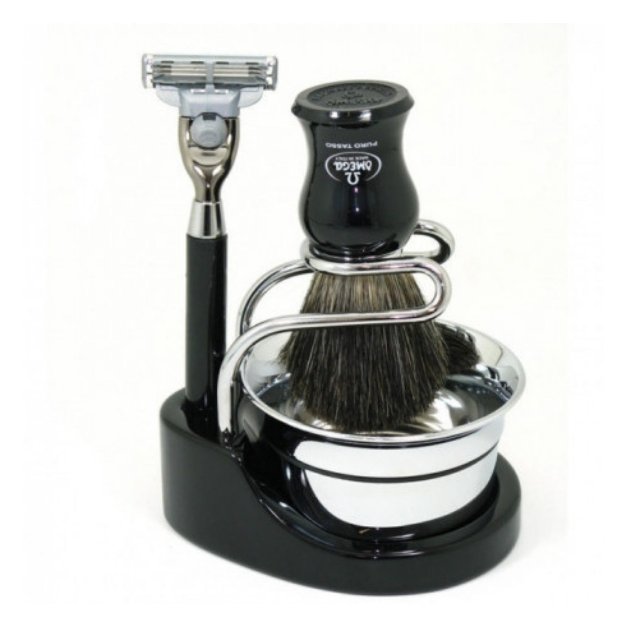 Ensemble de rasage - Silvertip Badger Blaireau avec support et rasoir #3511